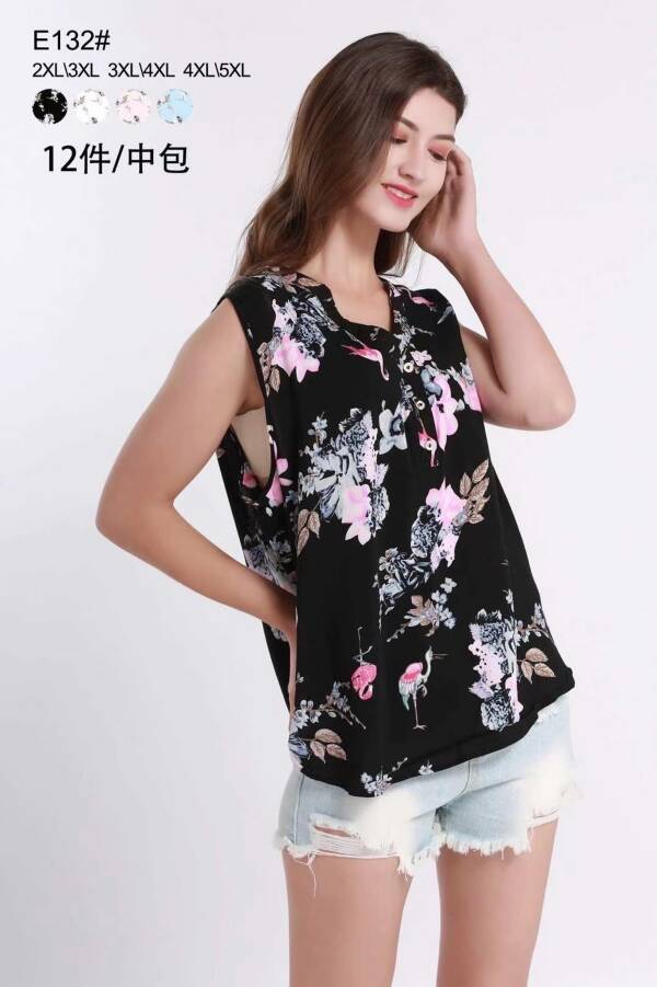 Bluzki damskie Roz 2XL-5XL, Mix kolor Paczka 12 szt